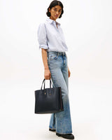 Tommy Hilfiger Distinct Satchel El Çantası Space Blue Corp