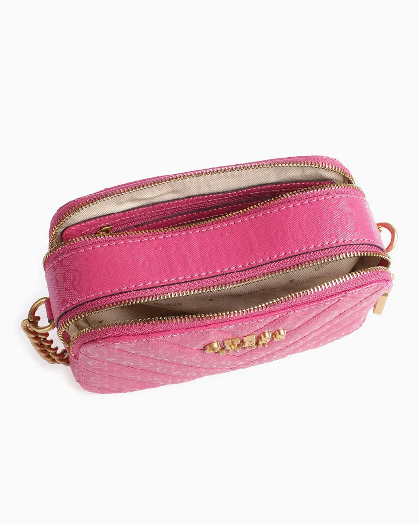 Guess Jania Crossbody Zincirli Çapraz Askılı Çanta Fuchsıa