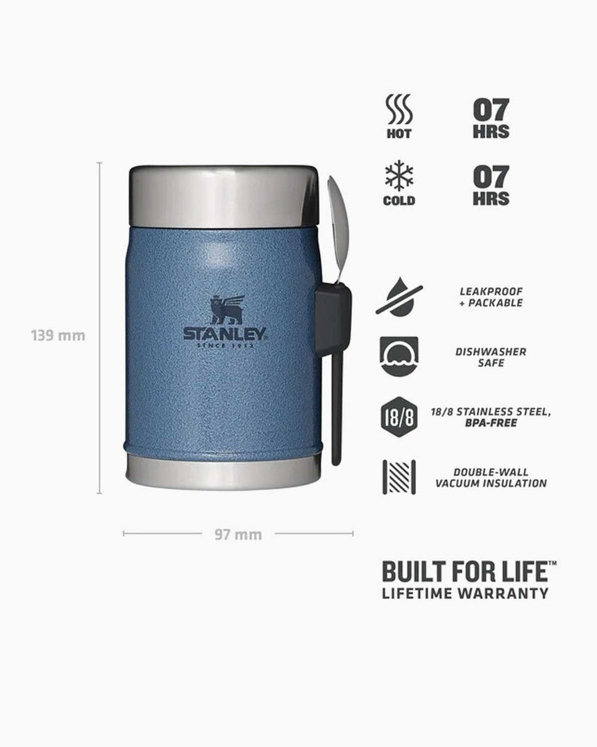 Stanley Efsane Klasik Seri-0.40 Litre Çelik Kaşıklı Yemek Termosu Hammertone Lake