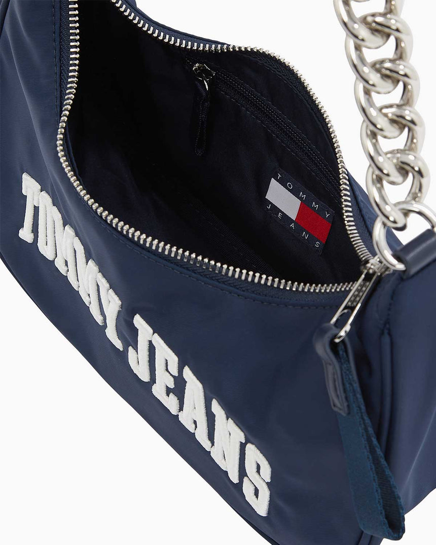 Tommy Hilfiger Iconic Kalın Zincirli Omuz Çantası Dark Night Navy