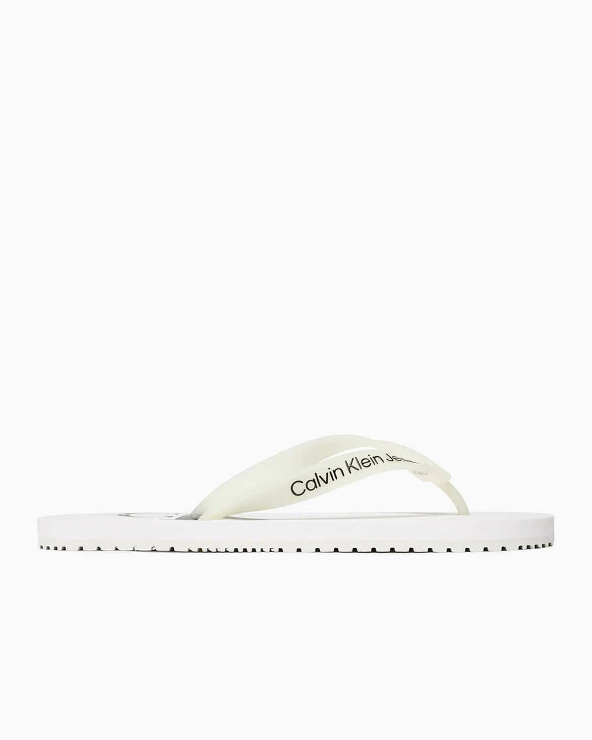 Calvin Klein Beach Sandal Monogram Flip Flops Parmak Arası Terlik White