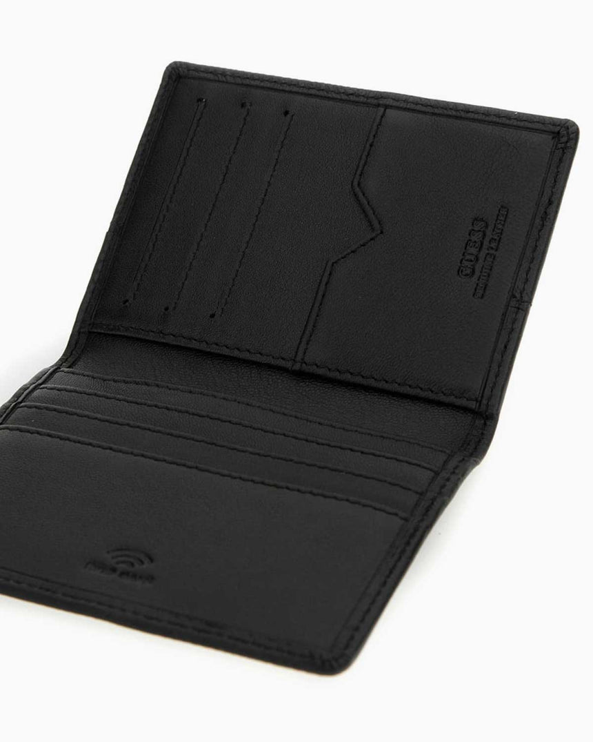 Guess Dublin Logolu Dikey Cüzdan Black