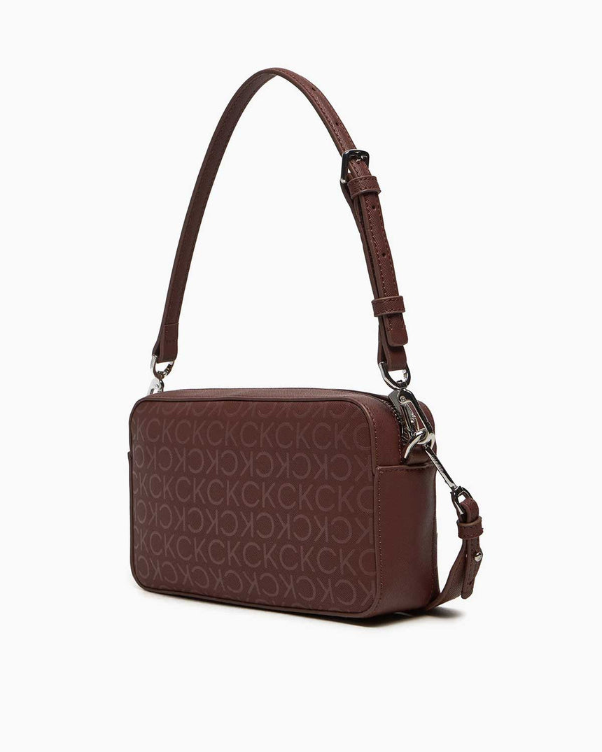 Calvin Klein Must Convertible Monogram Omuz Çantası Cioccolate Lab Monogram Pu