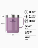 Stanley The Stay-Hot Camp Mug 0.23L / 8oz Tutma Kulplu Termos Bardak Lilac Gloss
