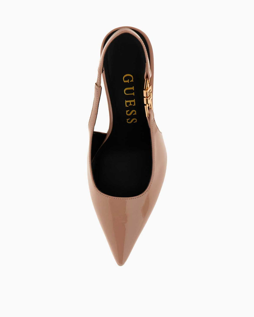 Guess Nassha Rugan Logo Detaylı Topuklu Stiletto Nude