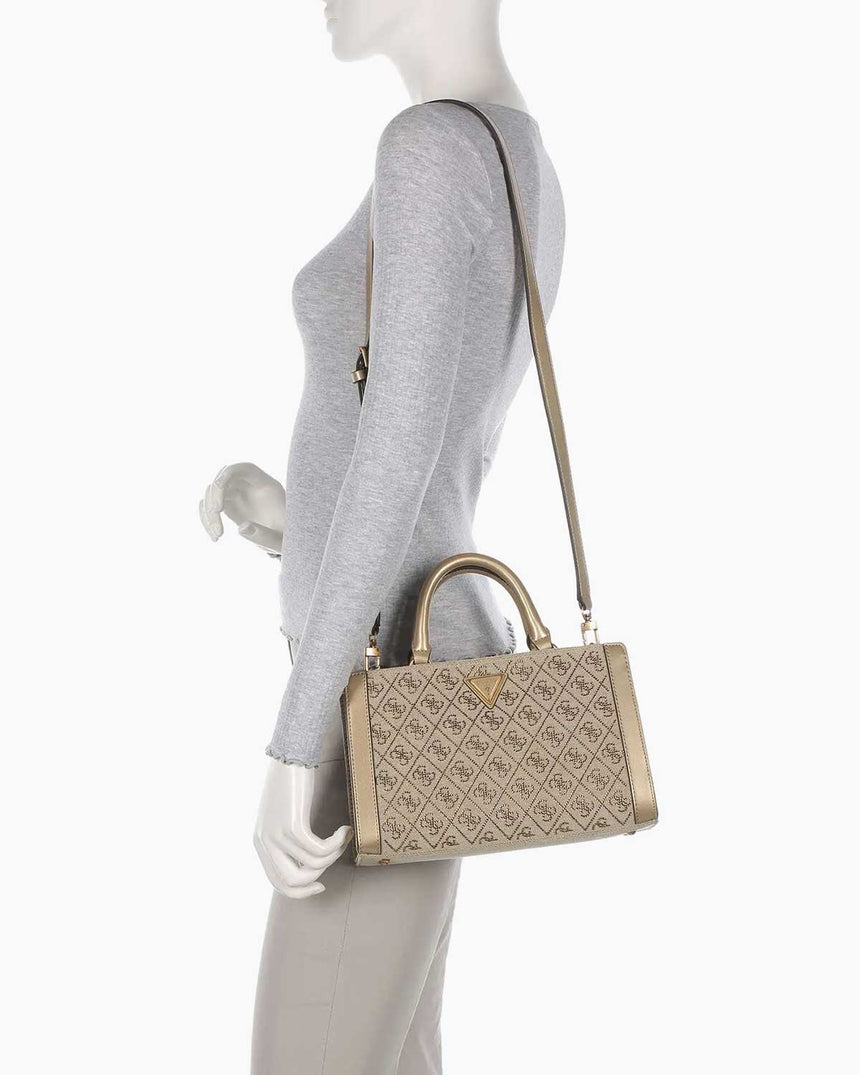 Guess Satchel Small El Çantası Latte Logo