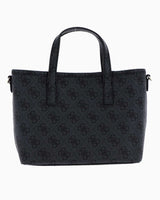 Guess Latona Mini Cüzdanlı Çıkarılabilir Uzatma Askılı El Çantası Coal Logo