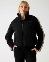 Guess New Jean Puffer Jack Kadın Aktif Mont Jet Black A996