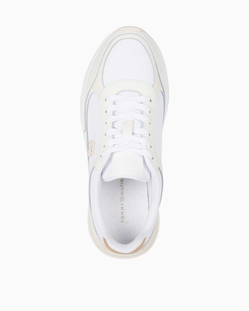 Tommy Hilfiger Casual Fashion Runner Sneaker White/Ivory Petal