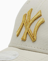 New Era Wmns Metallic Logo 9 Forty Ny Şapka Bej