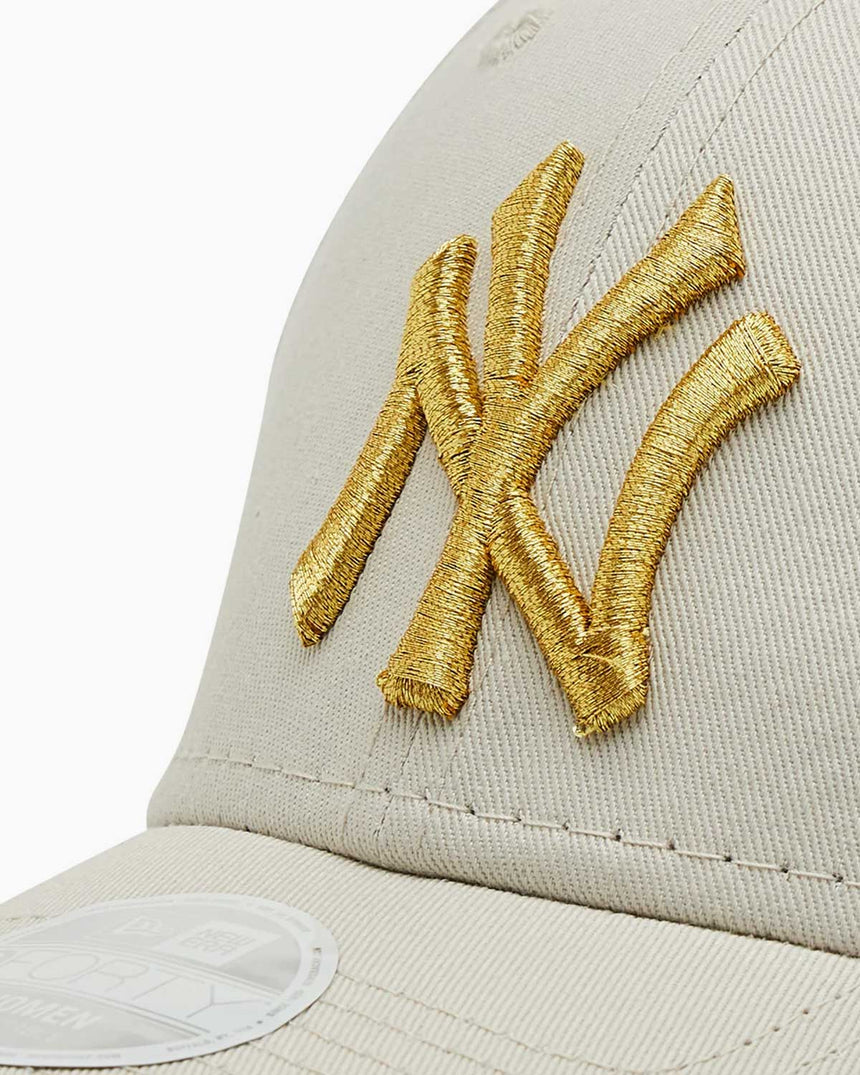 New Era Wmns Metallic Logo 9 Forty Ny Şapka Bej