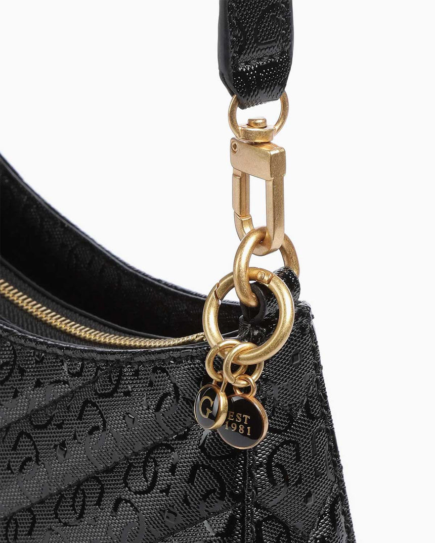 Guess Jania Top Logolu Omuz Çantası Black