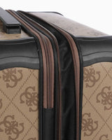 Guess Berta 22 In 8-Wheeler Monogram Desenli Orta Boy Valiz Latte Logo / Brown