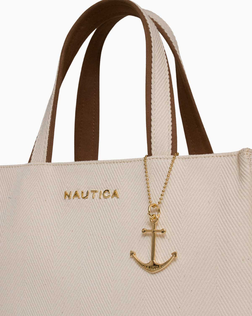 Nautica Ladies Logolu Çapraz Askılı Çanta Bej - Taba