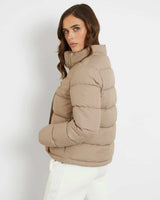 Guess Bertina Light Puffer Şişme Mont Summer Clay
