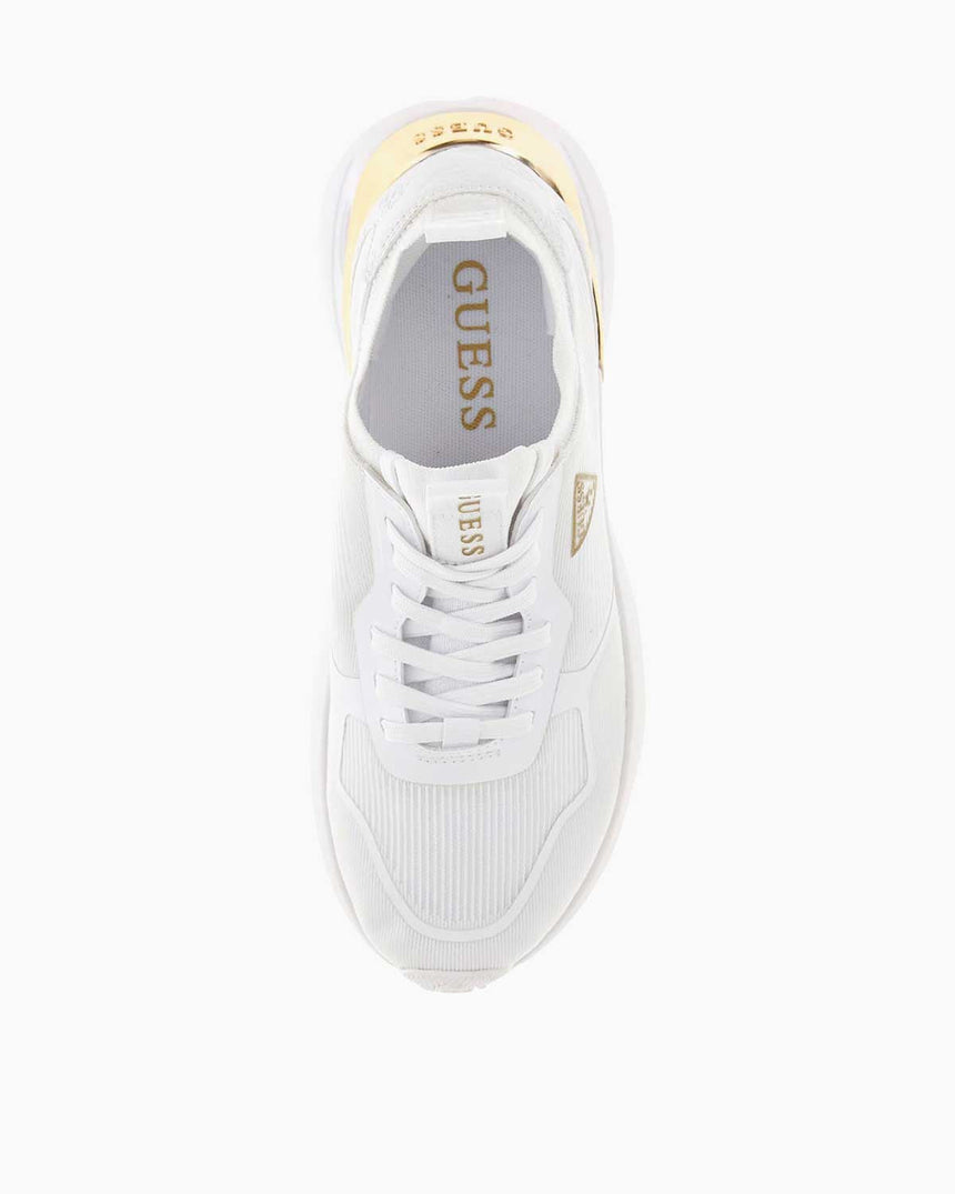 Guess Solite Gold Logo Detaylı Sneaker White