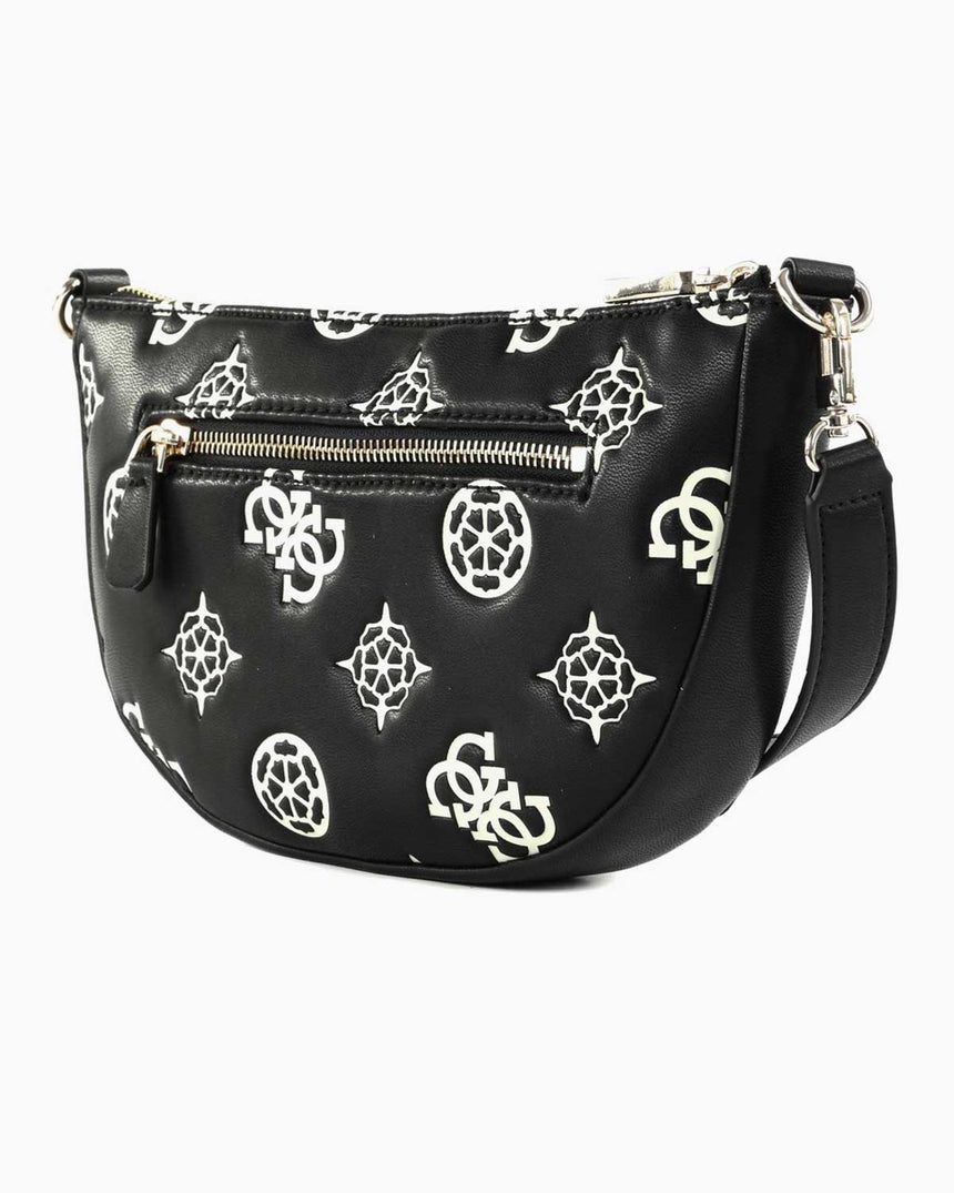 Guess Deesa Logo Zincirli Çapraz Askılı Çanta Black Logo