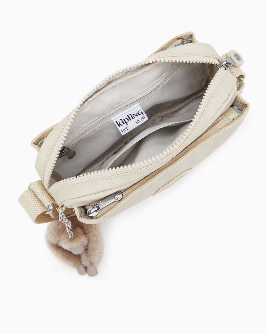 Kipling Abanu Basic Plus Çapraz Askılı Kadın Çantası Beige Pearl