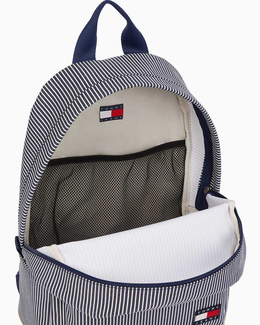 Tommy Hilfiger Ess Daily Stripe Backpack Sırt Çantası Hickory Stripe