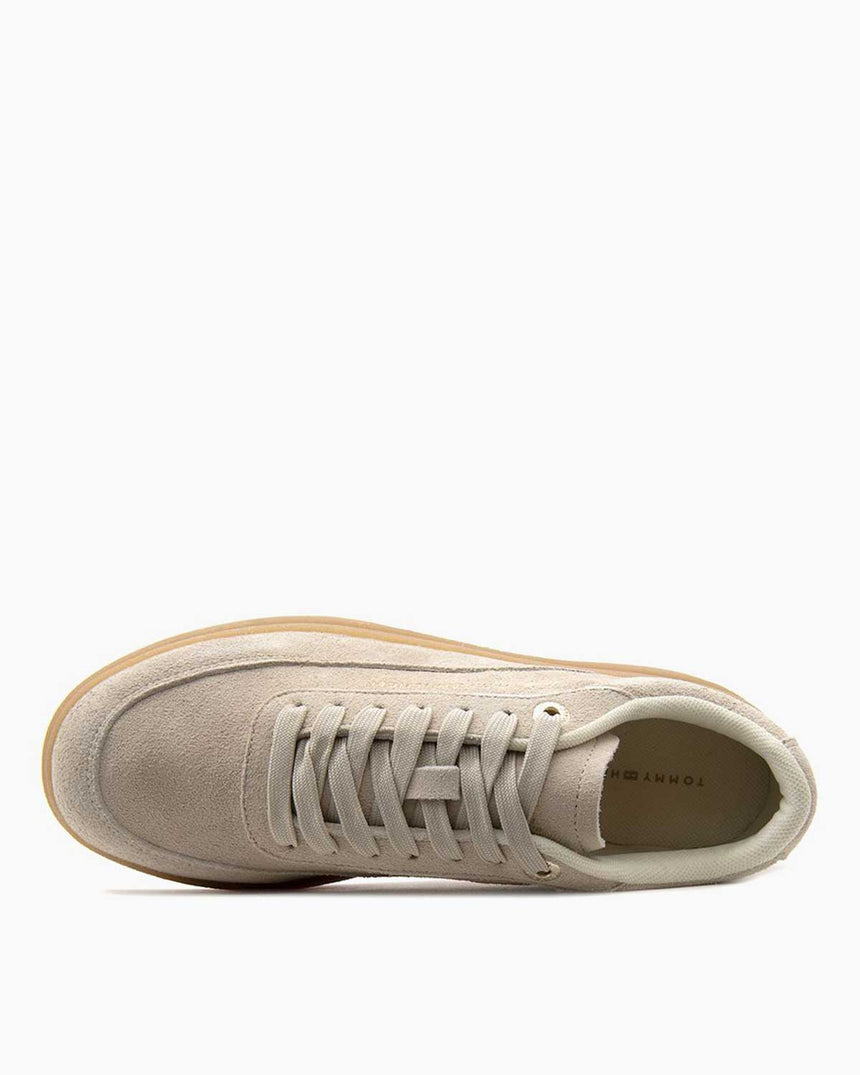 Tommy Hilfiger Bonnie Süet Modern Kort Kadın Sneaker Newsprint
