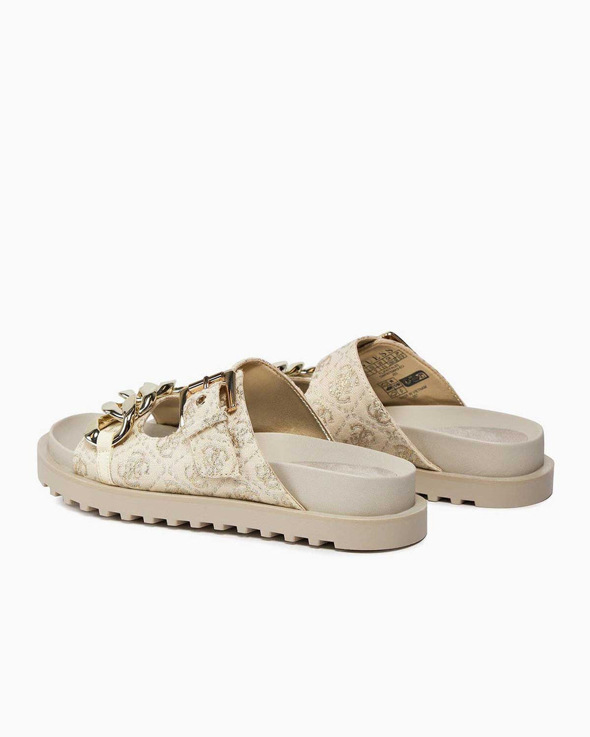 Guess Casual Shoes Çift Bantlı Sandalet Gold