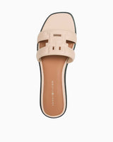Tommy Hilfiger Logo Strap Mule Flat Sandalet Misty Blush