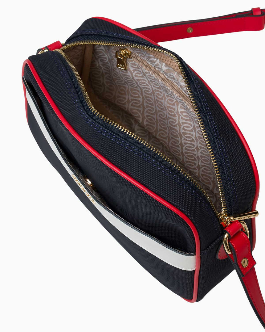 Us Polo Assn Logolu Çapraz Askılı Çanta Lacivert - Kırmızı - Beyaz