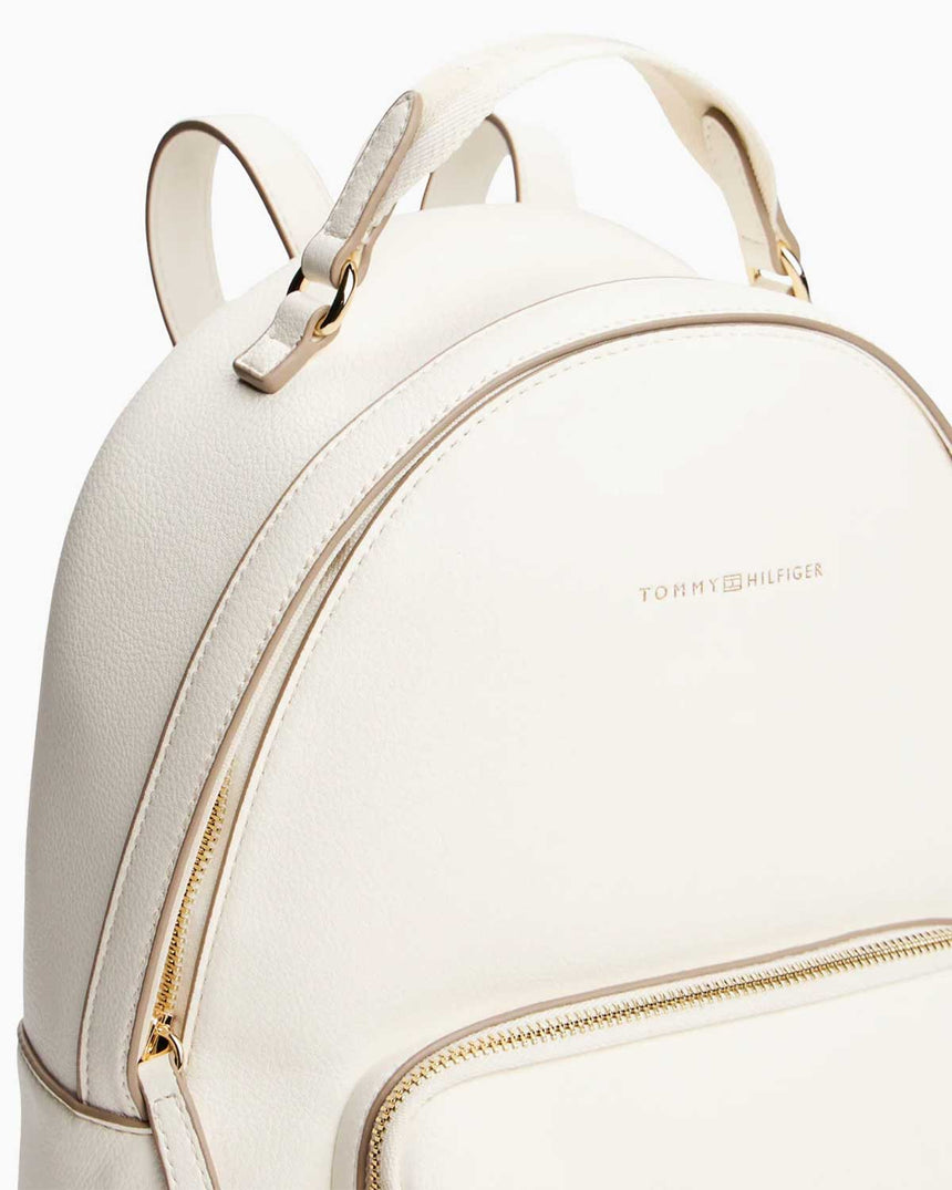 Tommy Hilfiger Logo Bantlı Kadın Sırt Çantası Ivory Petal