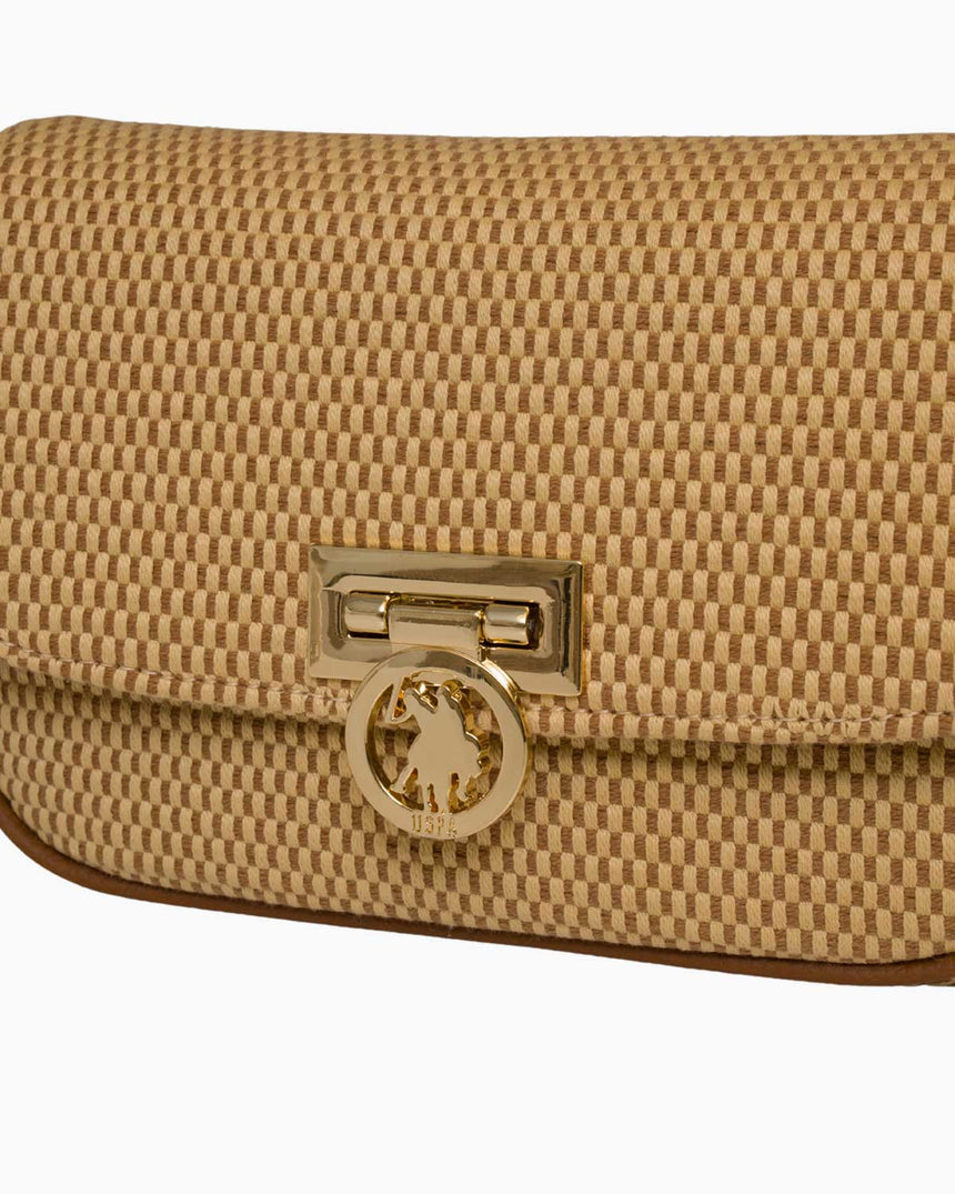 Us Polo Assn Ladies Omuz Çantası Bej - Taba