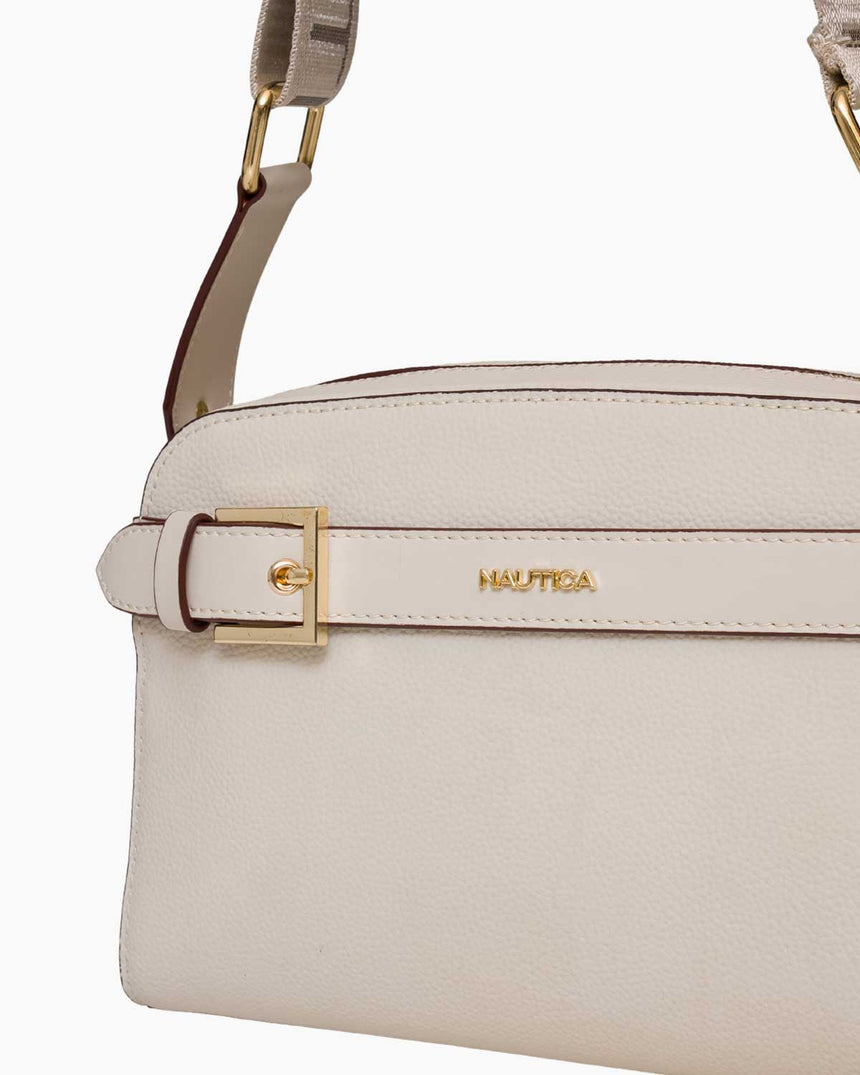 Nautica Ladies Logolu Omuz Çantası Ekru