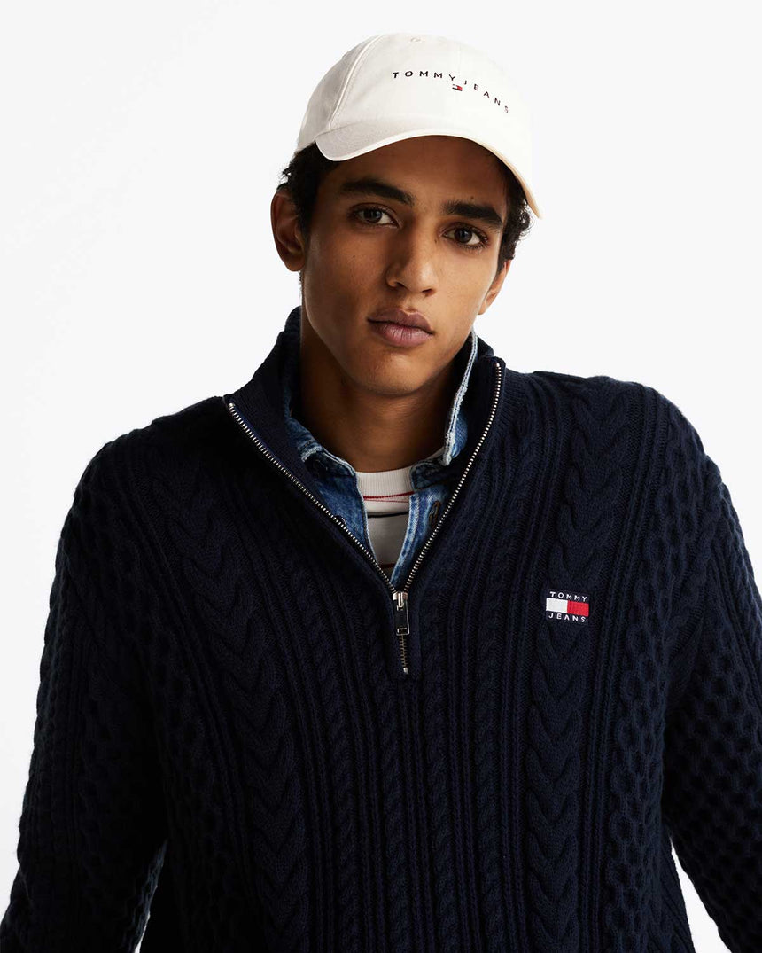 Tommy Hilfiger Linear Logo Şapka Ancient White