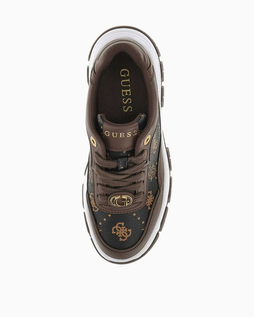Guess Berrett2 Baskılı Kadın Sneaker Brown