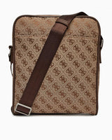 Guess Milano Compact Monogram Baskılı Çapraz Askılı Çanta Beige / Brown