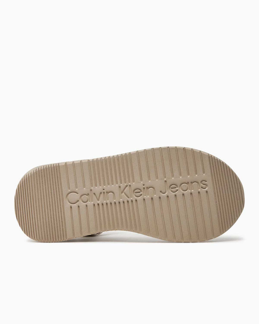 Calvin Klein Velcro Flat Sandalet Eggshell