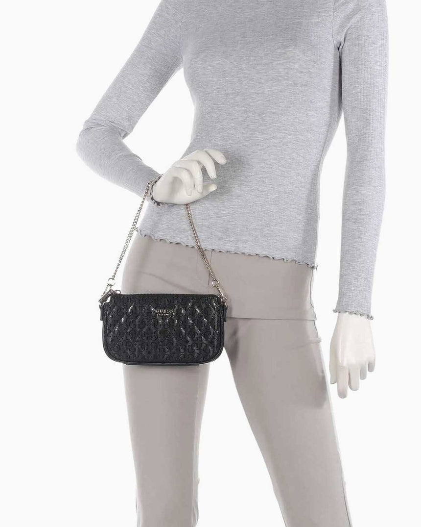Guess Small Zincir Detaylı Çapraz Askılı Çanta Black