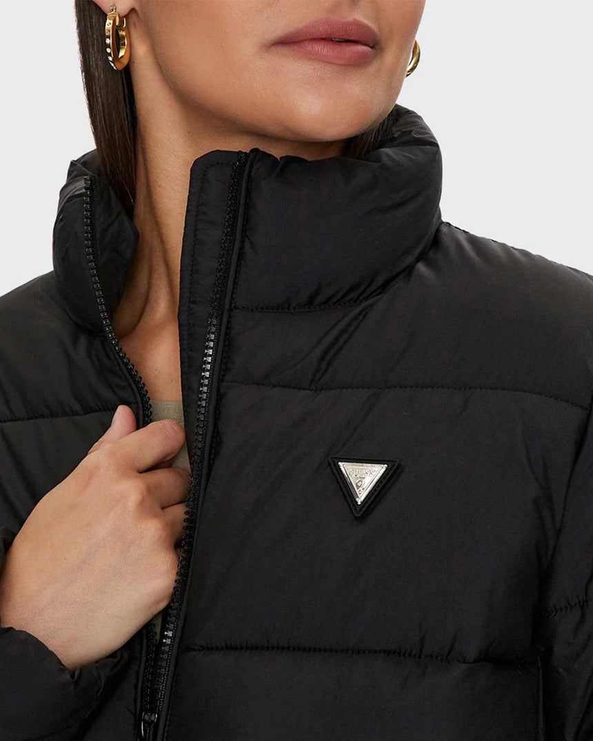 Guess New Claudia Kadın Aktif Hafif Şişme Mont Jet Black A996