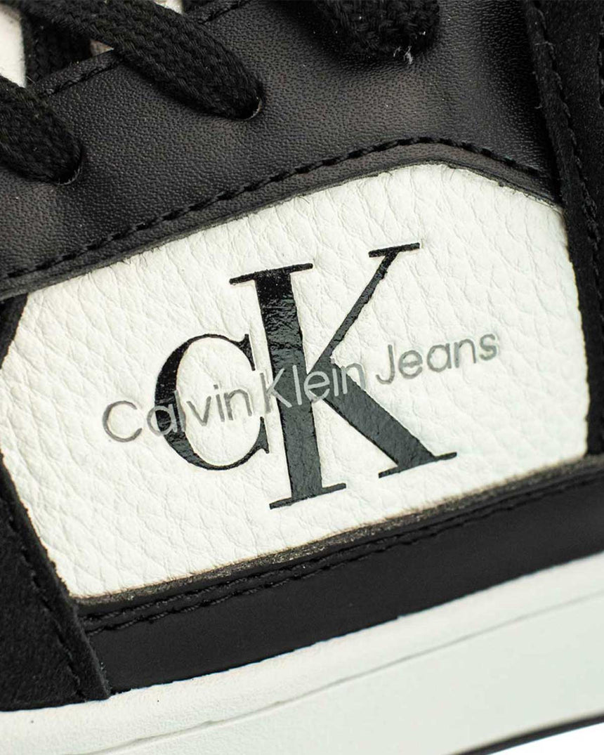 Calvin Klein Jeans Basket Cup Low Lace Up Sneaker Black/Bright White