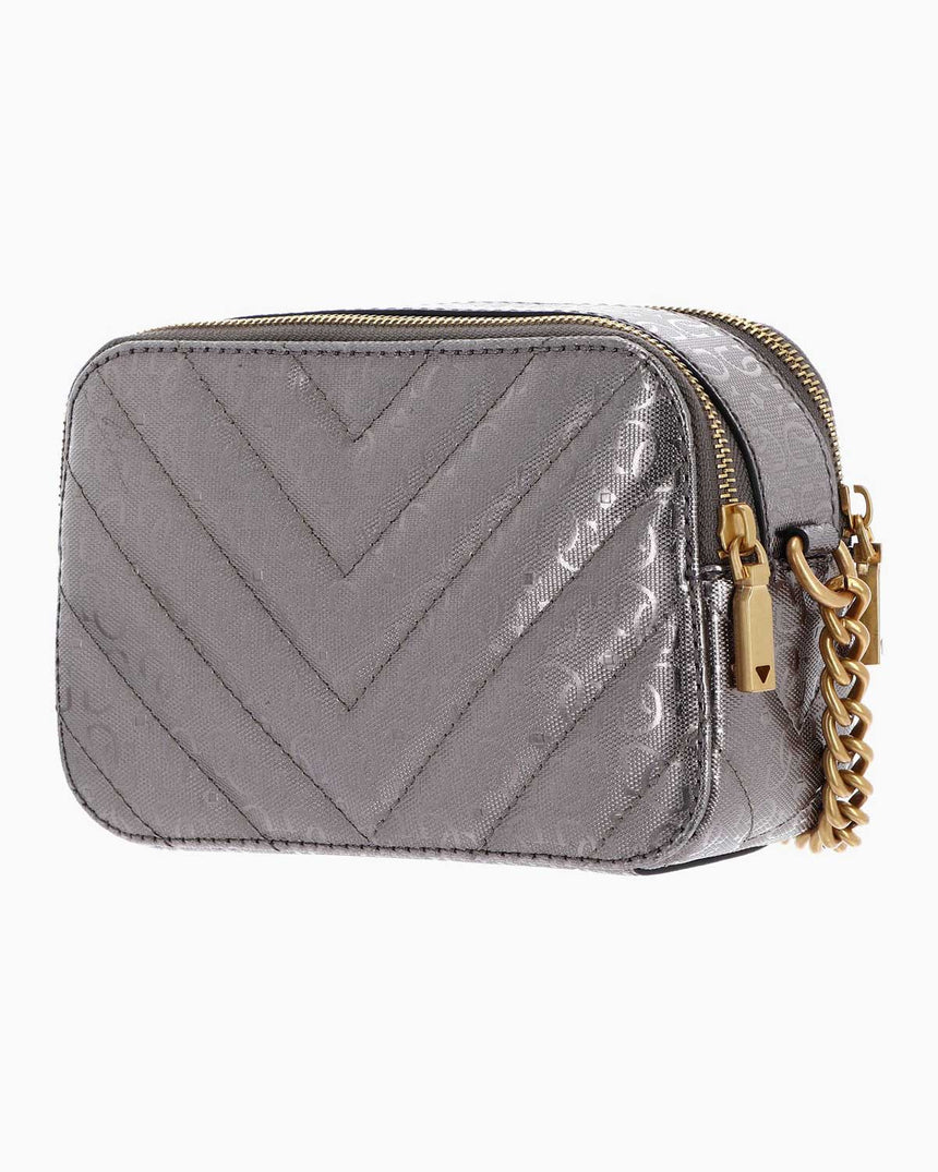 Guess Jania Logolu Zincirli Çapraz Askılı Çanta Pewter
