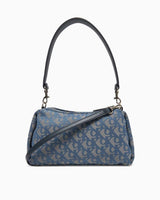 Calvin Klein Monogram Desenli Drop SM Kadın Çapraz Askılı Çanta BLUE INDIGO / ATMOSPHERE AOP