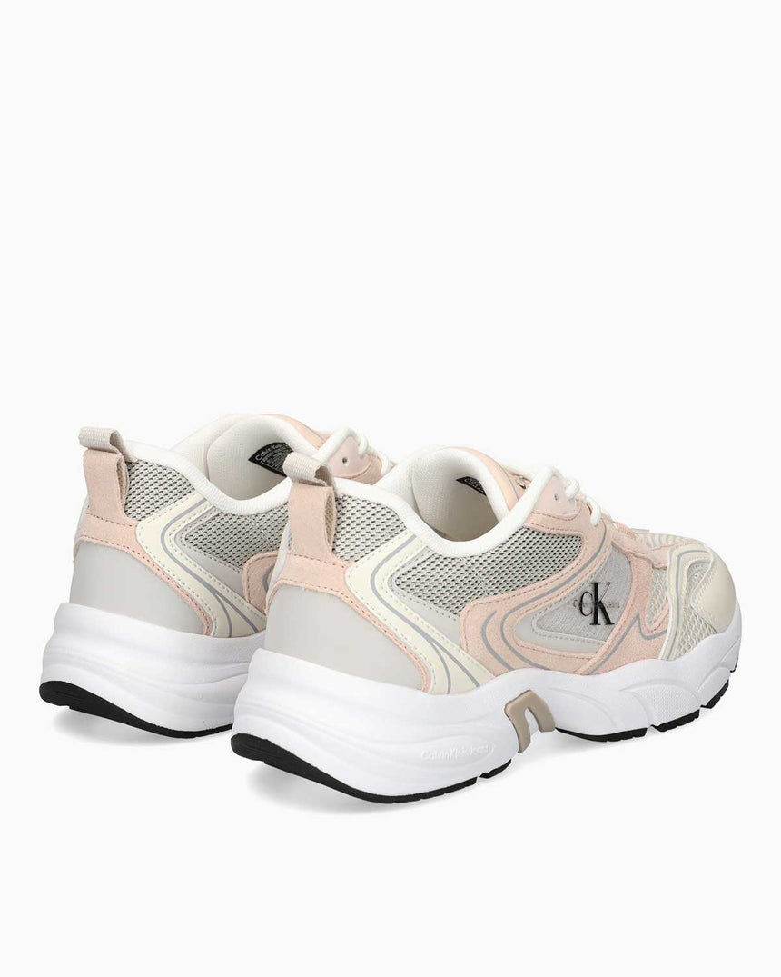 Calvin Klein Retro Tennis Runner Sneakers Creamy White/Whisper Pink/ Oyster M