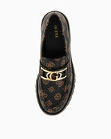Guess Ilary Monogram Desenli Ayakkabı Brown / Ocra