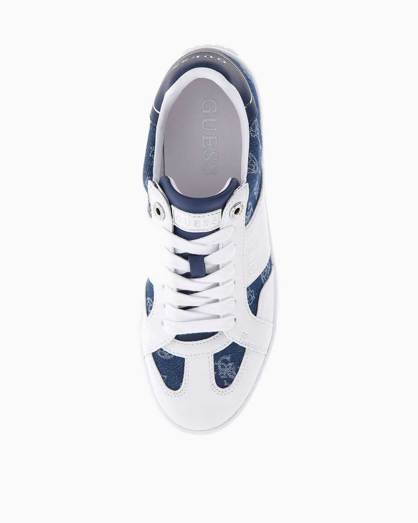 Guess Jrone4 Denim Baskılı Sneaker White Blue