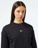 Tommy Hilfiger Badge Crew Pullover Sweatshirts Black