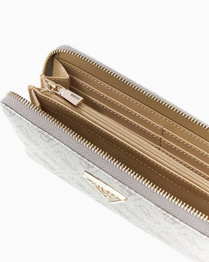 Guess Access Laurel II Büyük Boy Fermuarlı Kadın Cüzdan Dark Oak
