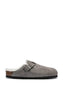 Birkenstock Boston Fur Erkek Terlik Stone Coin