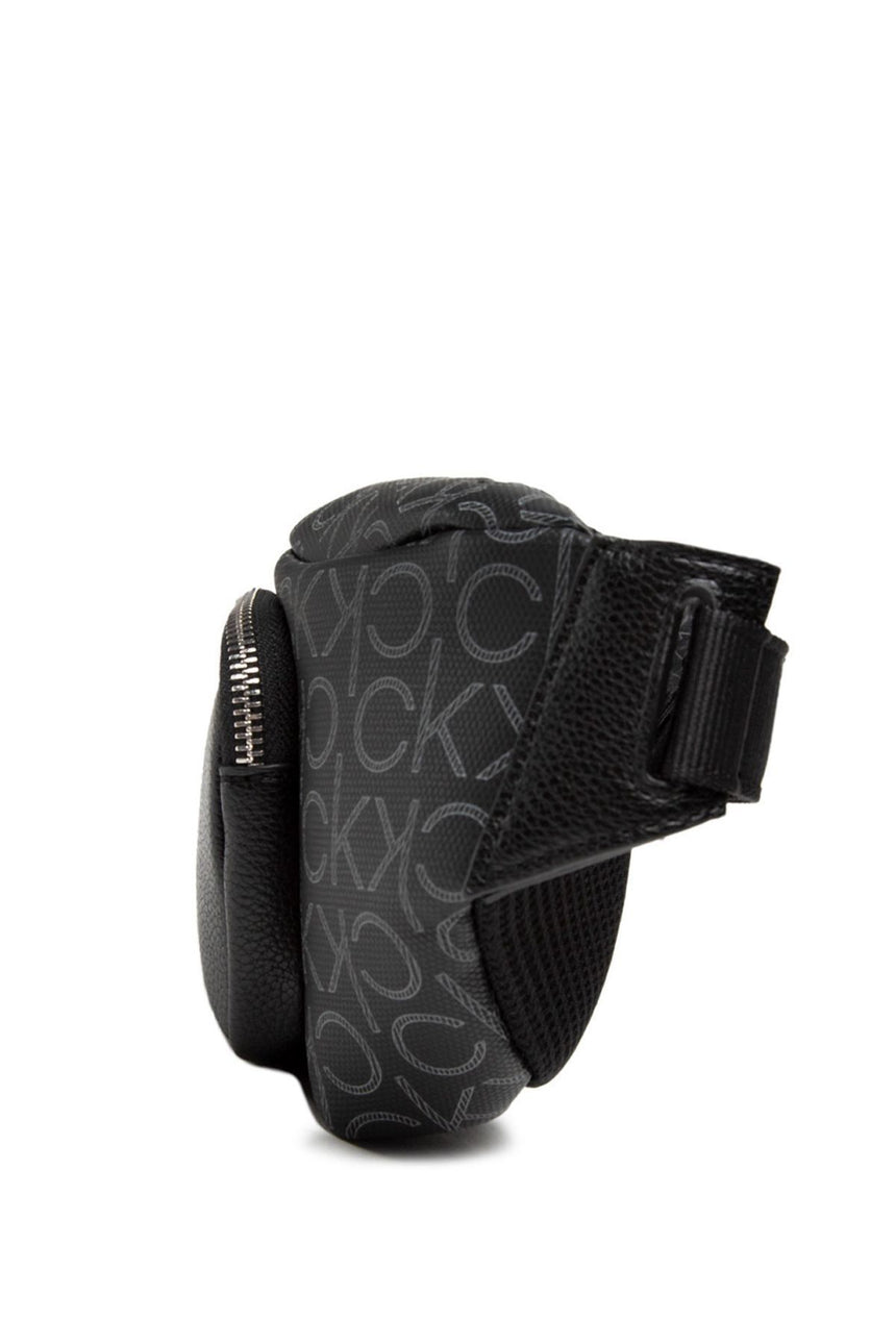 Calvin Klein Monogram Trimmed Erkek Bel Çantası Black Mono Mix