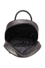 Benetton Çift Fermuar Detaylı Kadın Sırt Çantası Platin - Siyah