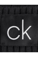 Calvin Klein Basic Rib Erkek Atkı Ve Bere Takımı Black