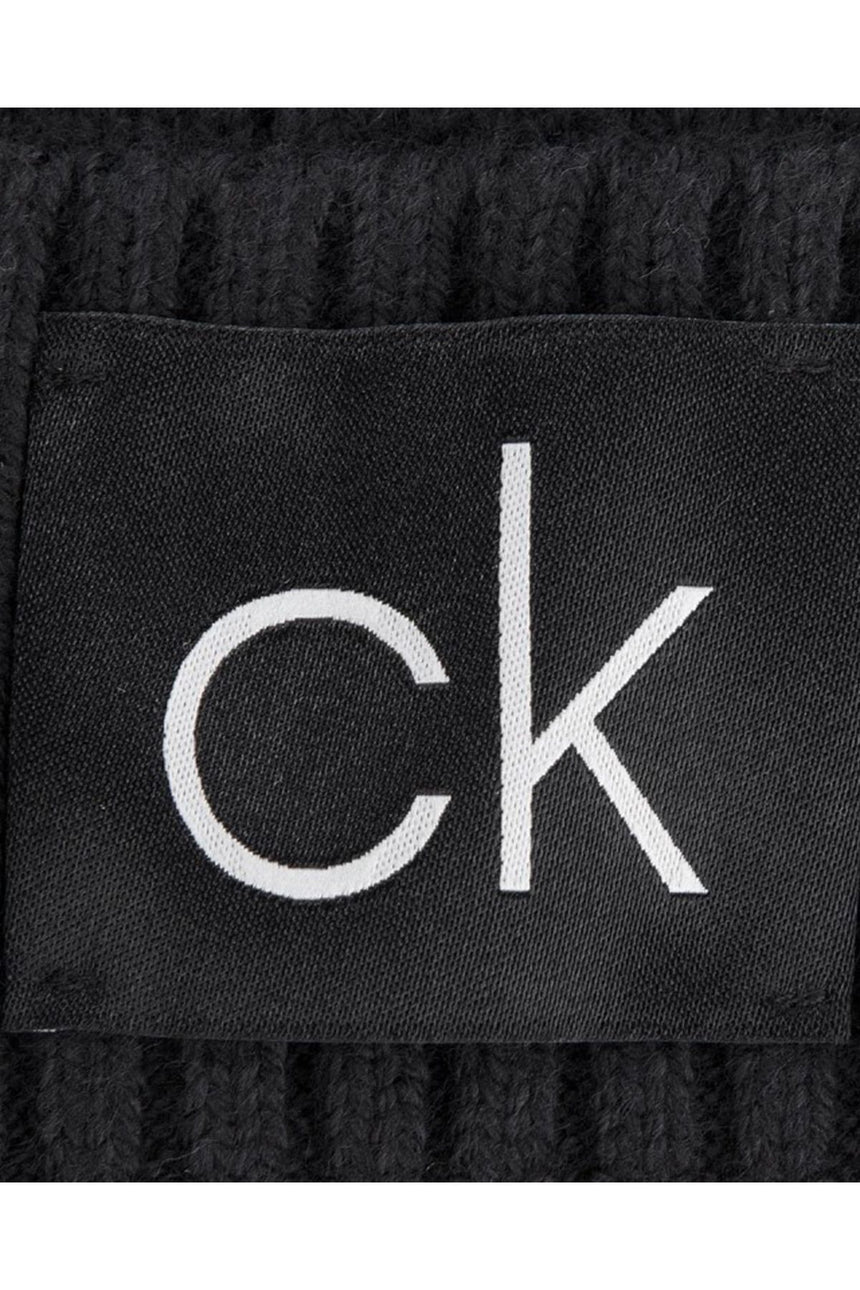 Calvin Klein Basic Rib Erkek Atkı Ve Bere Takımı Black