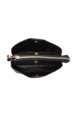 Benetton Çıt Çıtlı Monogram Çapraz Askılı Kadın Çantası Siyah